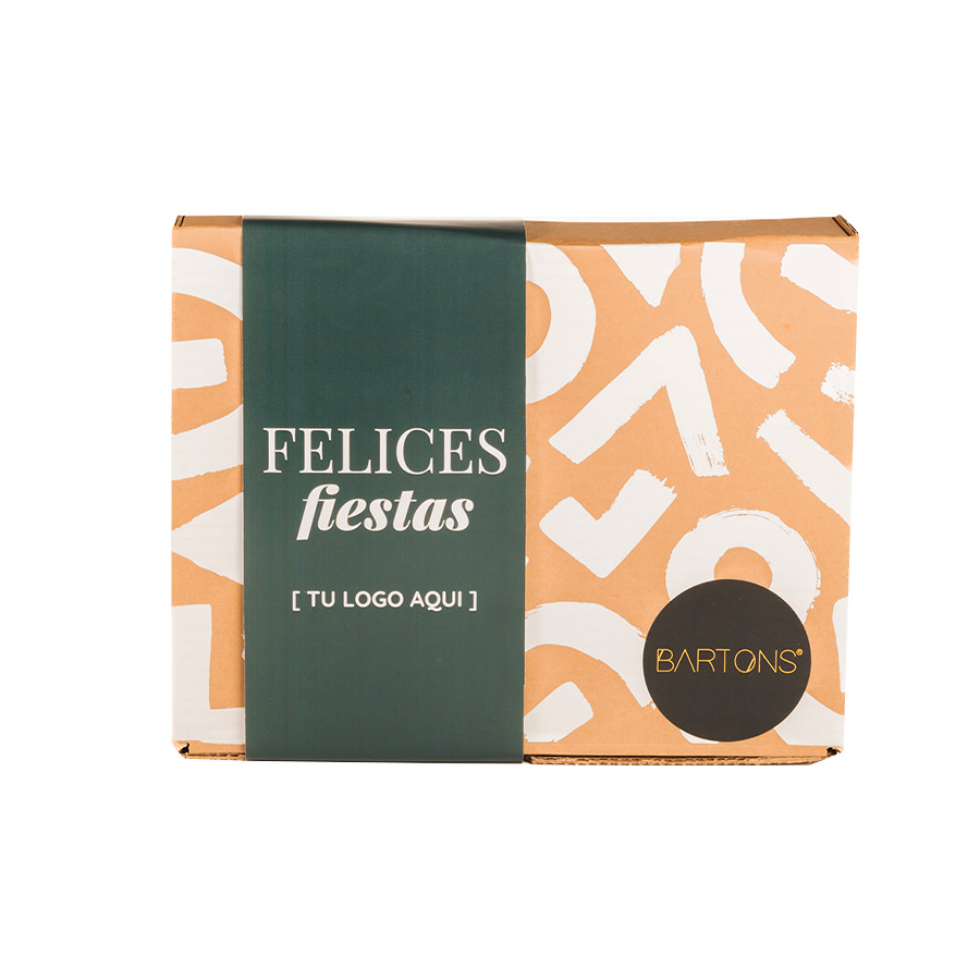 caja kraft geometrico blanco